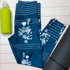Zyia Floral Stripe Light n’ Tight Leggings